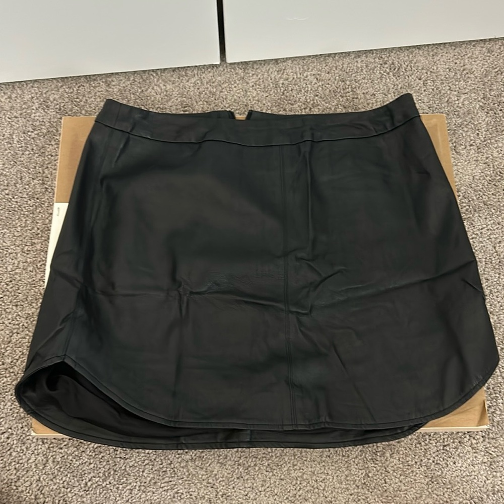 Abbeline Black Leather Skirt